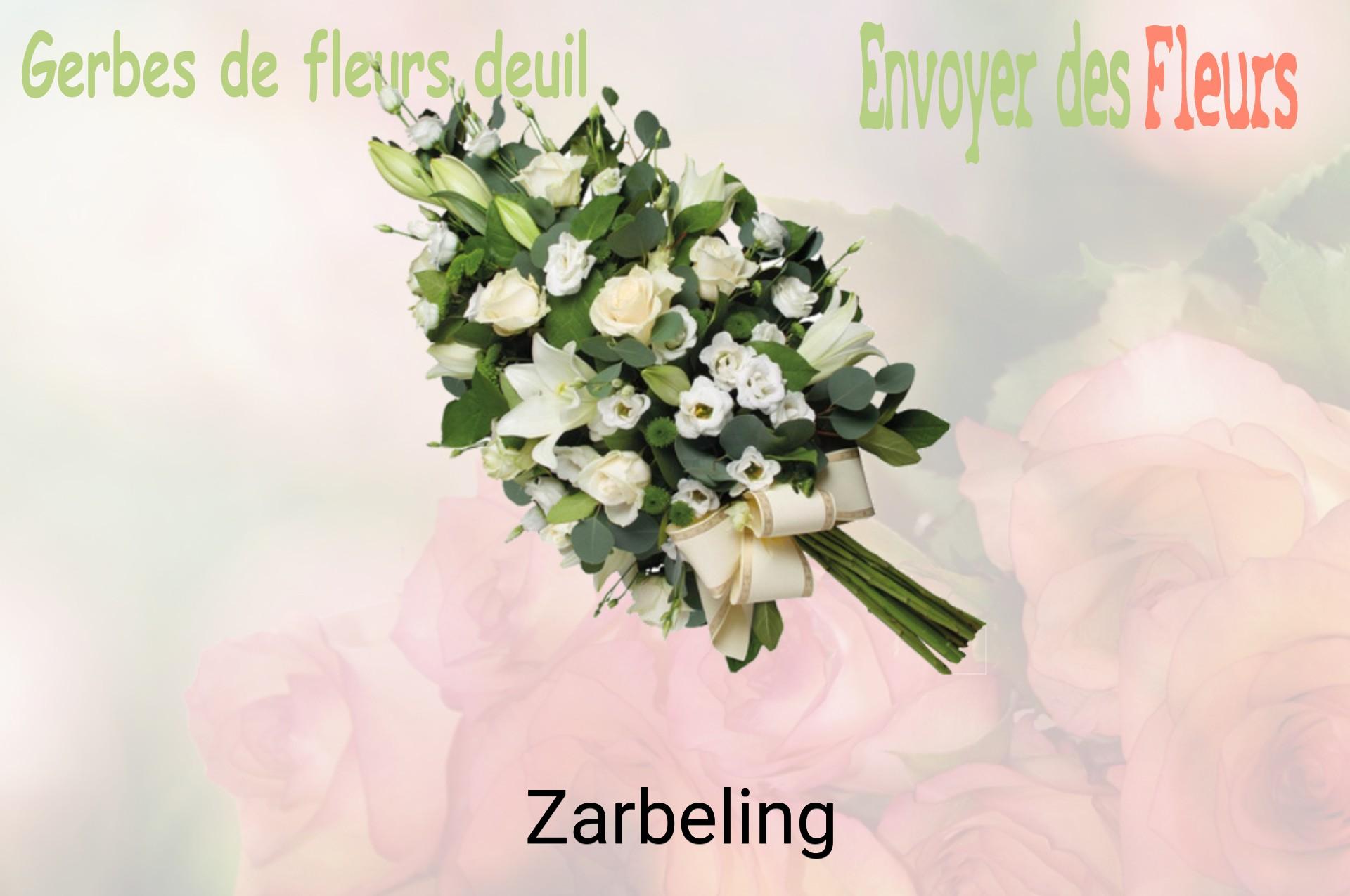 Gerbe de fleurs de deuil livrée à Zarbeling